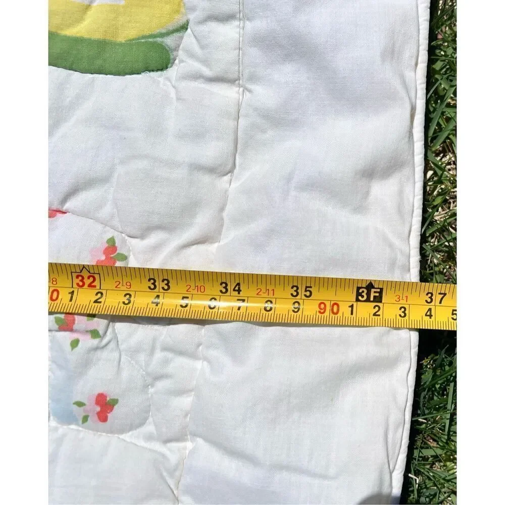 Vintage Nursery Quilt-Dolls, Toy Soldiers, Bears, Blocks Design-READ